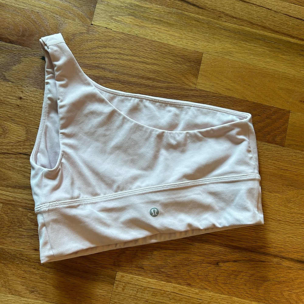 Lululemon Light Pink One-Shoulder Sports Bra